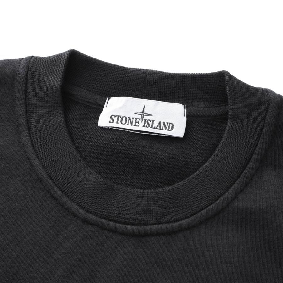 ストーンアイランド STONE ISLAND スウェットシャツ 6100070 COTTON FLEECE ブラック メンズ k2s156100070-s0124-v0029の画像
