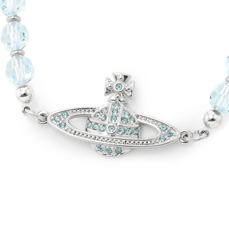 ヴィヴィアンウエストウッド Vivienne Westwood ブレスレット MESSALINE BRACELET シルバー レディース 61030075-02p706-p706-platinum-aquabohemica-crystalの画像