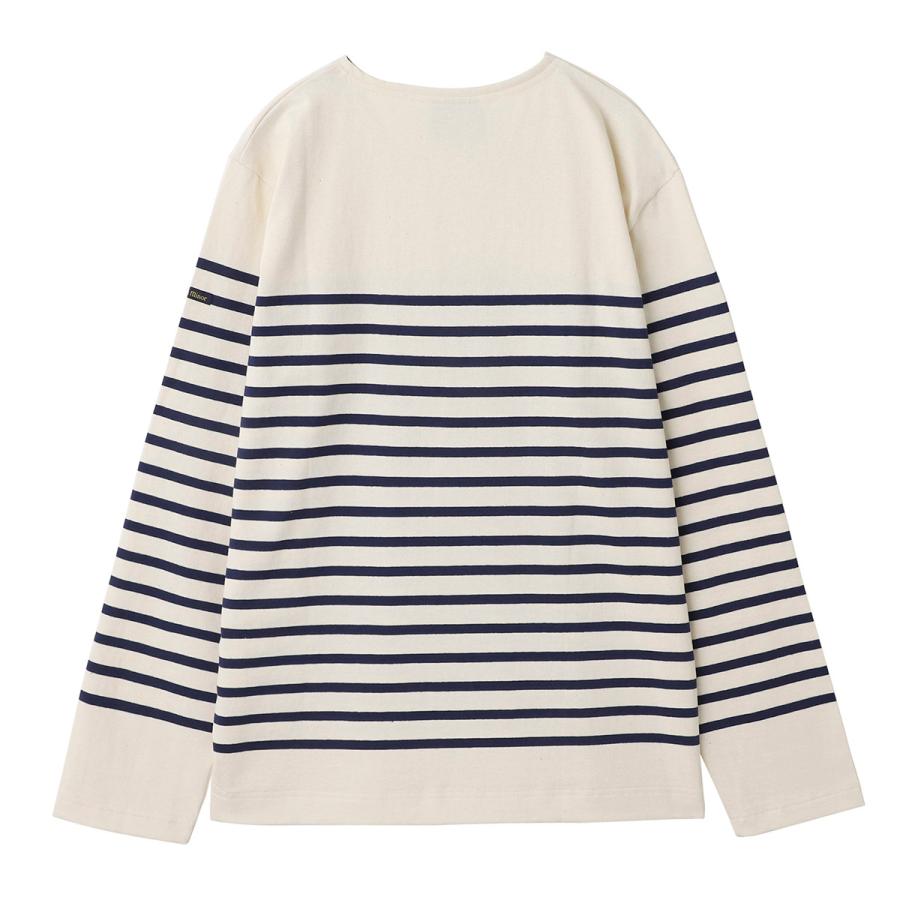 Le Minor（ルミノア） クルーネック 長袖カットソー ecru-marine