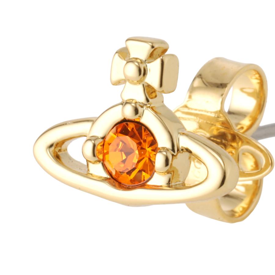 ヴィヴィアンウエストウッド Vivienne Westwood 両耳ピアス NANO SOLITAIRE EARRINGS ゴールド レディース 62010037-02r834-r834-gold-suncrystalの画像