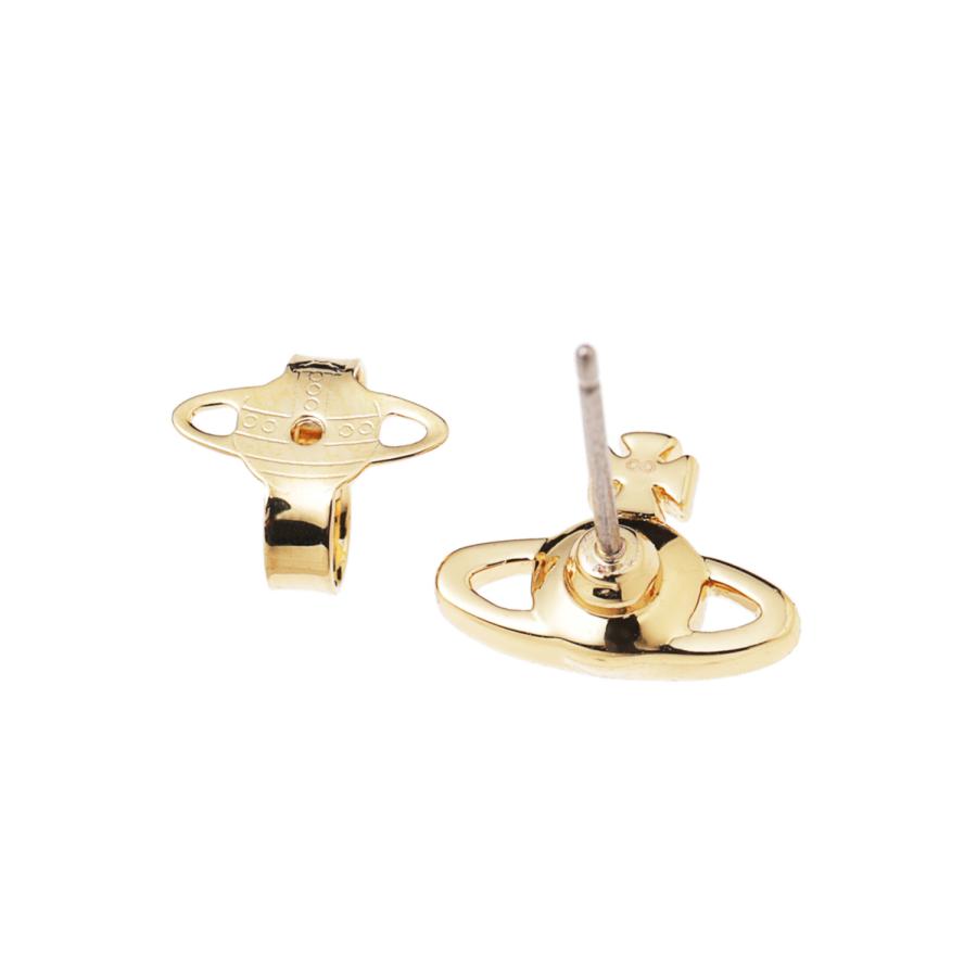 ヴィヴィアンウエストウッド Vivienne Westwood ピアス NANO SOLITAIRE EARRINGS ゴールド メンズ レディース 62010037-02r944-r944-gold-silvershadecrystalの画像