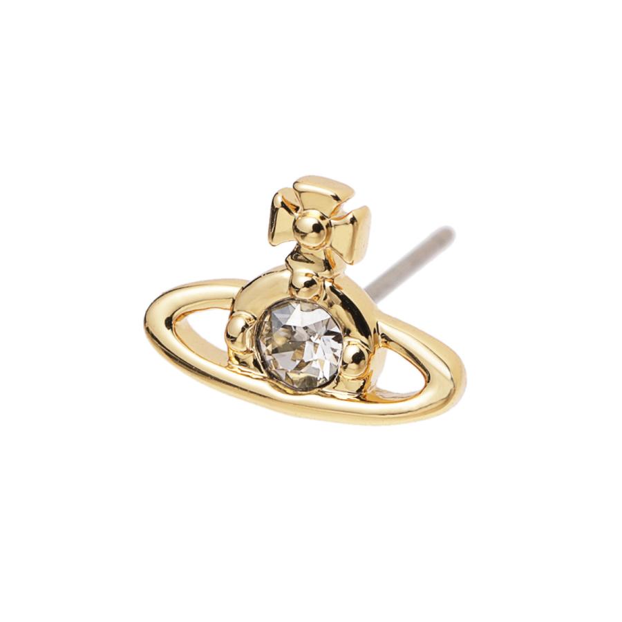 ヴィヴィアンウエストウッド Vivienne Westwood ピアス NANO SOLITAIRE EARRINGS ゴールド メンズ レディース 62010037-02r944-r944-gold-silvershadecrystalの画像
