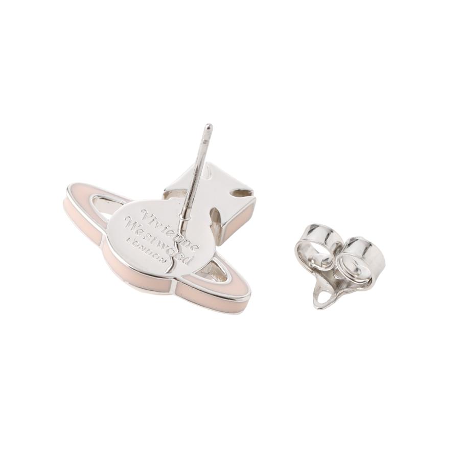 ヴィヴィアンウエストウッド Vivienne Westwood ピアス TILLYA EARRINGS シルバー レディース 6201035w-02p648-p648-platinum-peachenamel-peachpeaの画像