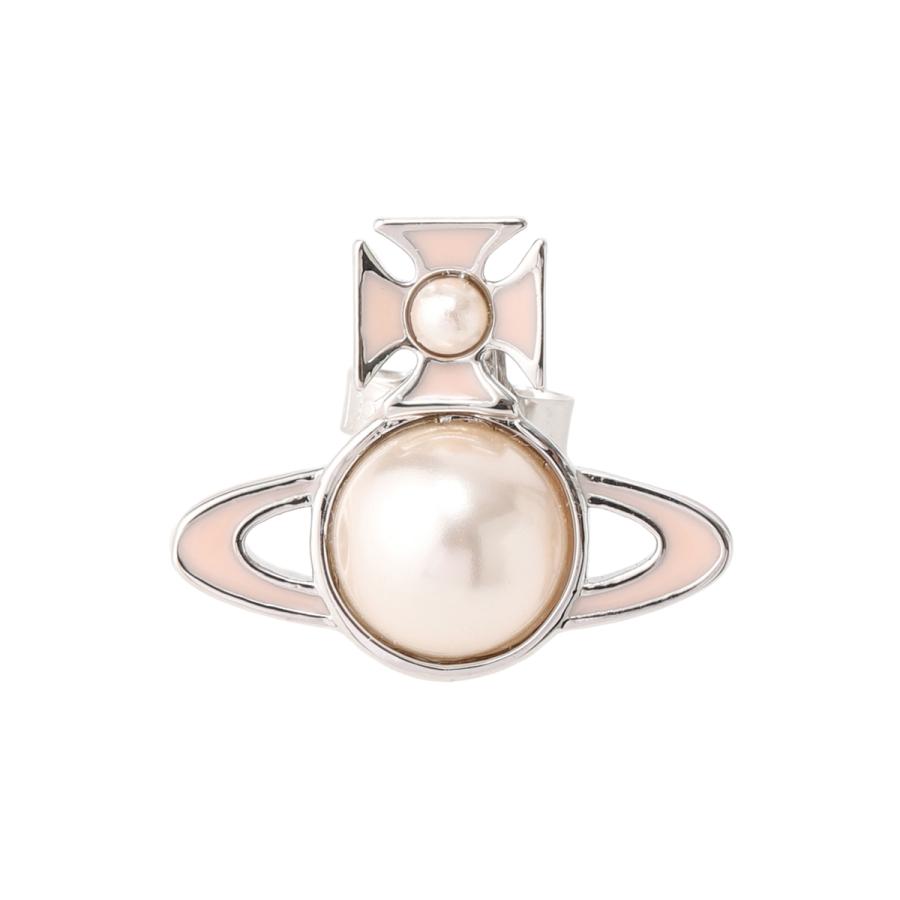 ヴィヴィアンウエストウッド Vivienne Westwood ピアス TILLYA EARRINGS シルバー レディース 6201035w-02p648-p648-platinum-peachenamel-peachpeaの画像