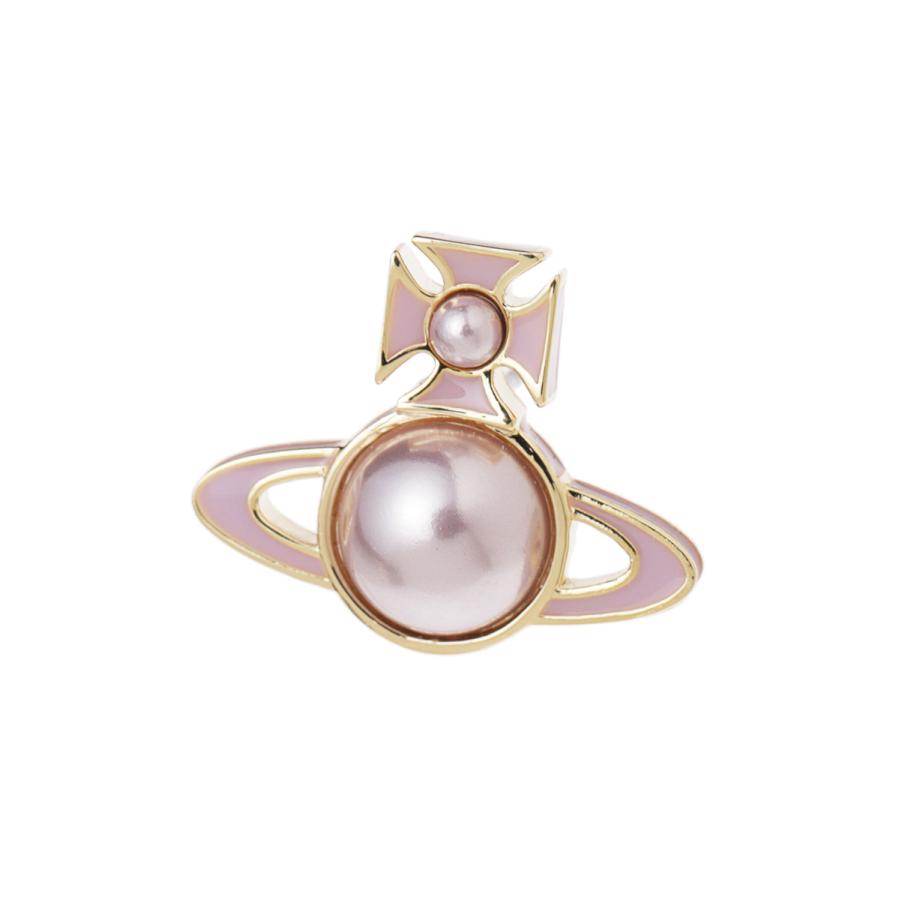 ヴィヴィアンウエストウッド Vivienne Westwood ピアス TILLYA EARRINGS ゴールド レディース 6201035w-02r929-r929-gold-violetenamel-violetpearlの画像