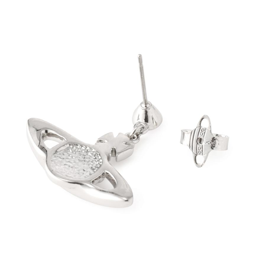 ヴィヴィアンウエストウッド Vivienne Westwood 両耳ピアス MINI BAS RELIEF DROP EARRINGS シルバー レディース 62020025-02p491-p491-platinum-violetcrystalの画像