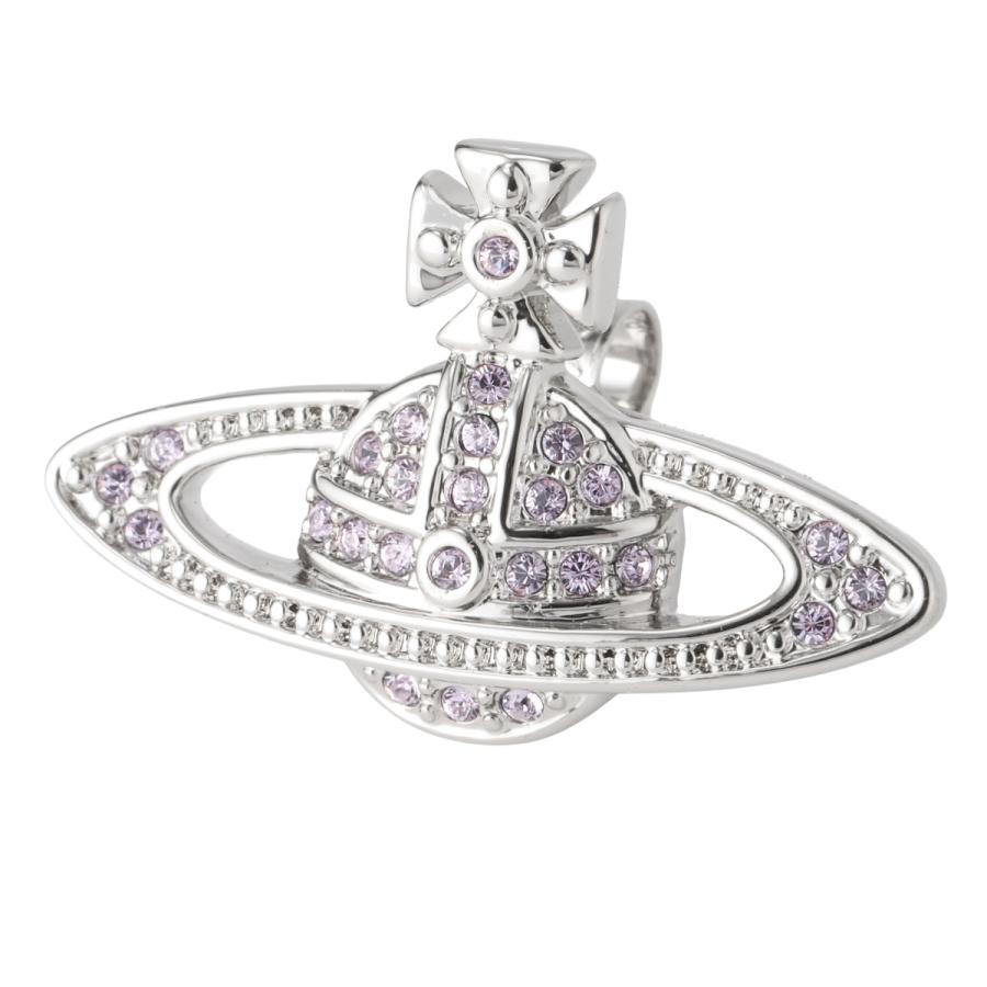 ヴィヴィアンウエストウッド Vivienne Westwood 両耳ピアス MINI BAS RELIEF EARRINGS シルバー レディース 62020033-02p491-p491-platinum-violetcrystalの画像