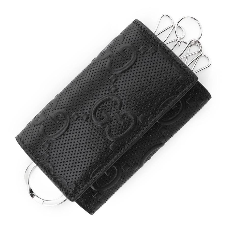 GUCCI ロゴ キーケース GUCCI グッチ キーケース GG EMBOSSED ブラック メンズ 625565