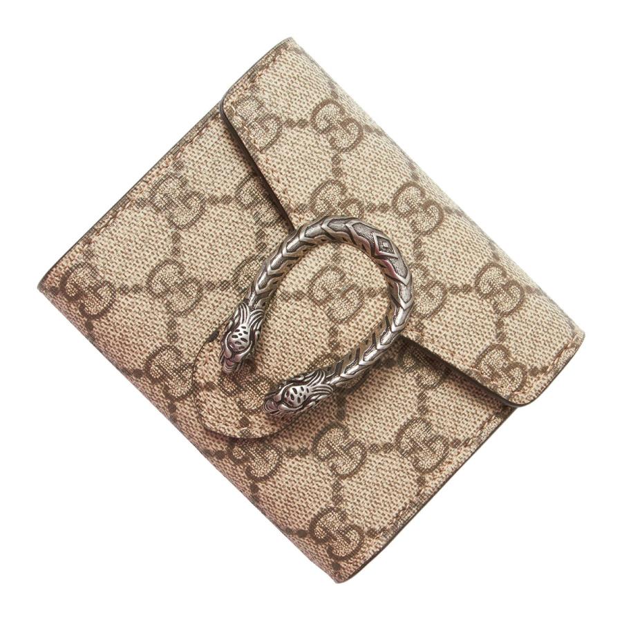 グッチ GUCCI 3つ折り財布 GG Supreme ベージュ レディース 627073 