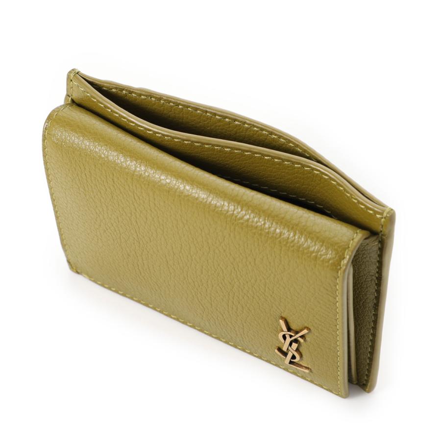 SAINT LAURENT サンローラン カードケース グリーン レディース 635264