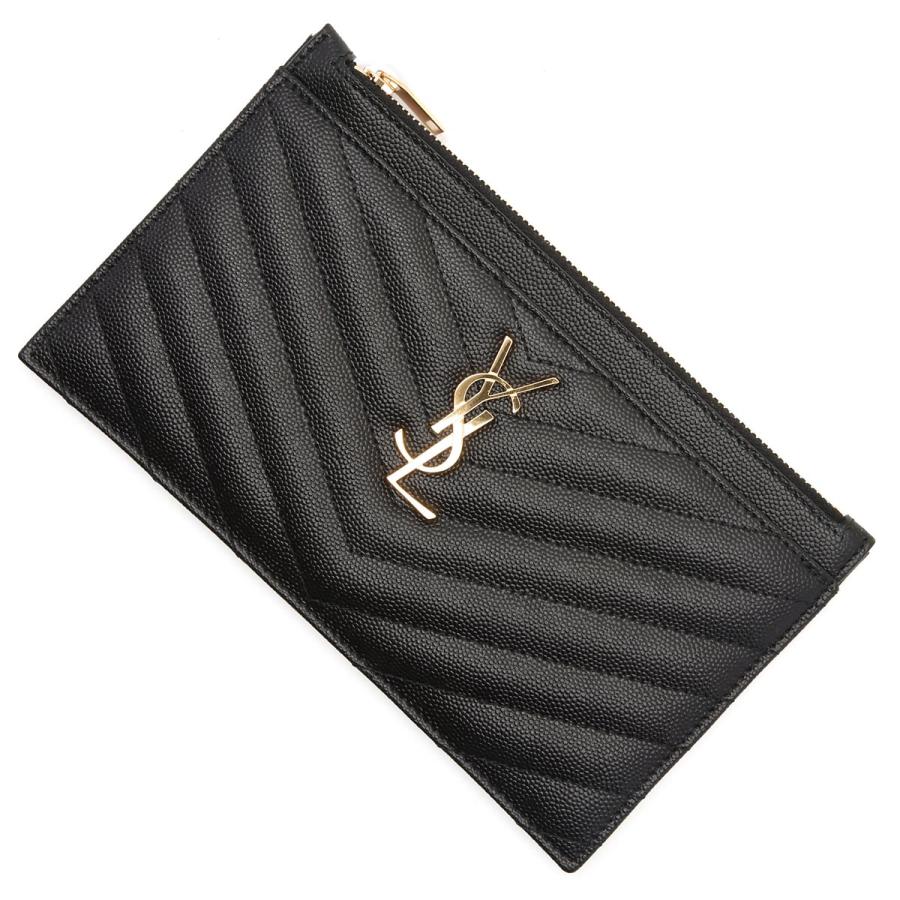 【未使用】サンローラン ビルポーチ YSL ミニクラッチバッグ ブラック 黒 SAINT LAURENT サンローラン ポーチ BILL ビル ブラック レディース