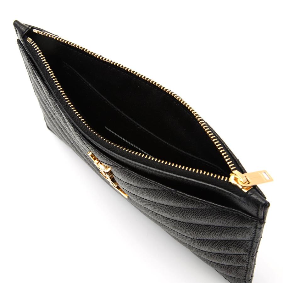 【未使用】サンローラン ビルポーチ YSL ミニクラッチバッグ ブラック 黒 SAINT LAURENT サンローラン ポーチ BILL ビル ブラック レディース