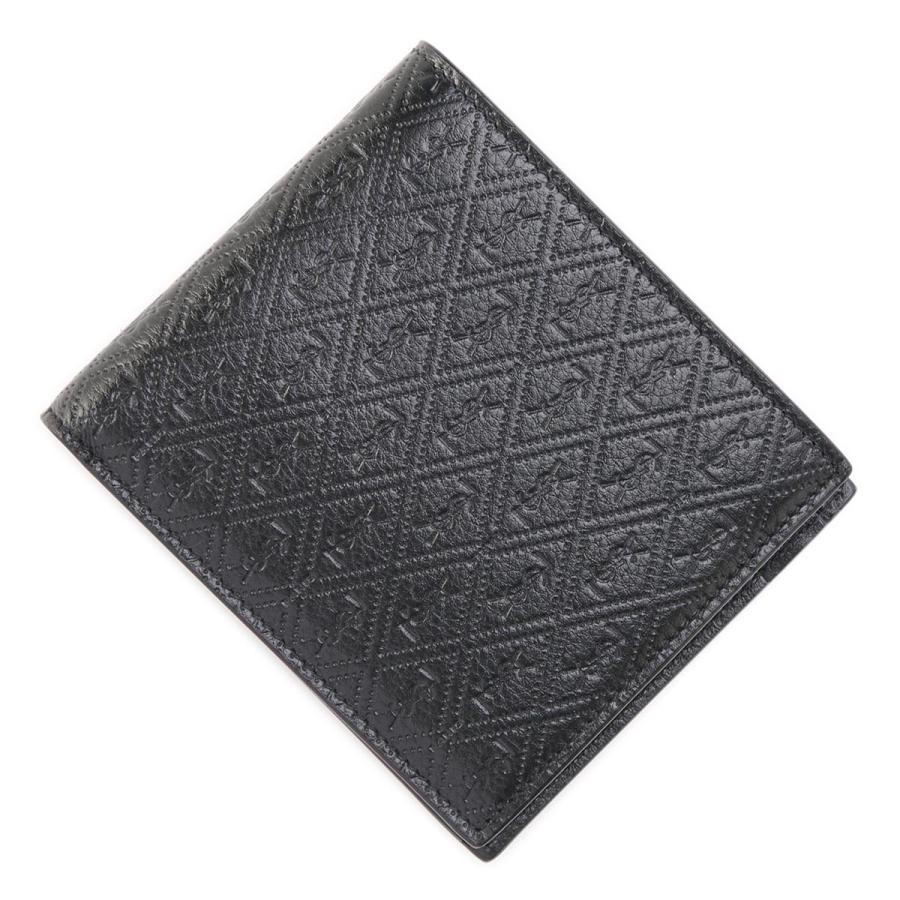 サンローラン SAINT LAURENT 2つ折り財布 小銭入れ付き ブラック メンズ 647152-18g1z-1000