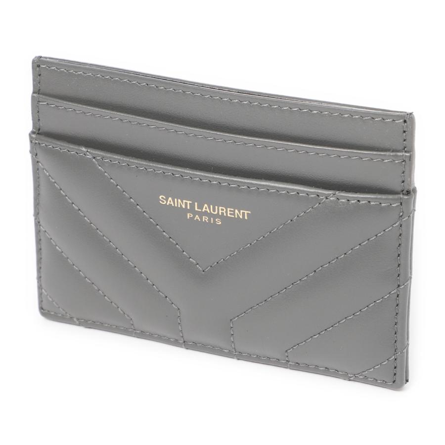 SAINT LAURENT サンローラン カードケース グレー レディース 650954
