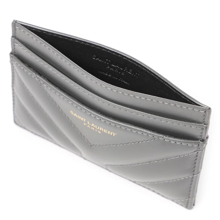 SAINT LAURENT サンローラン カードケース グレー レディース 650954
