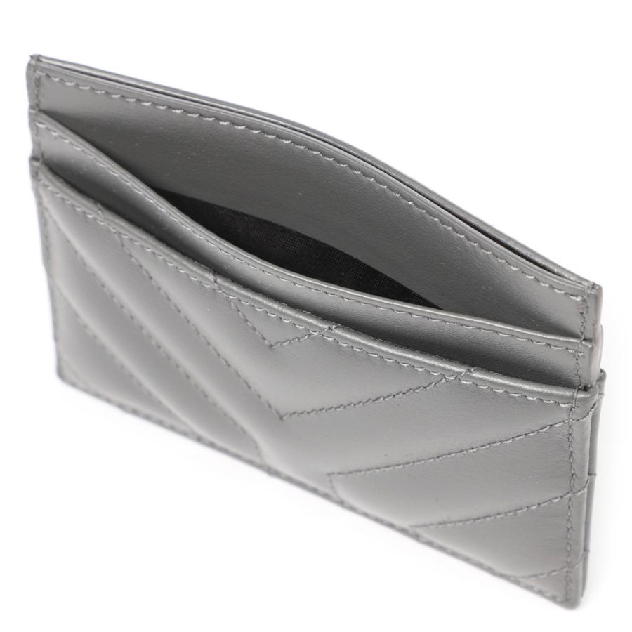 SAINT LAURENT サンローラン カードケース グレー レディース 650954