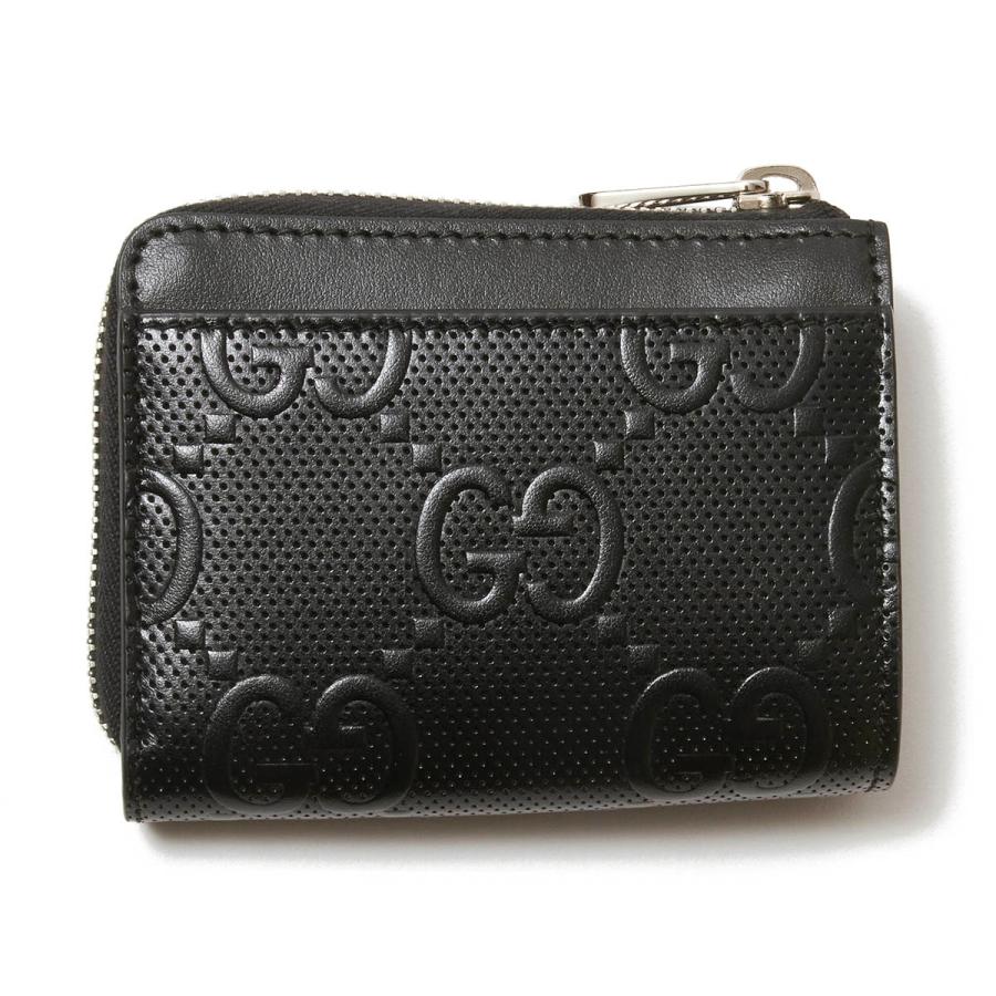 グッチ GUCCI ラウンドファスナー 財布 GG Emboss ブラック グッチ GUCCI ラウンドファスナー 財布 GG Emboss ブラック