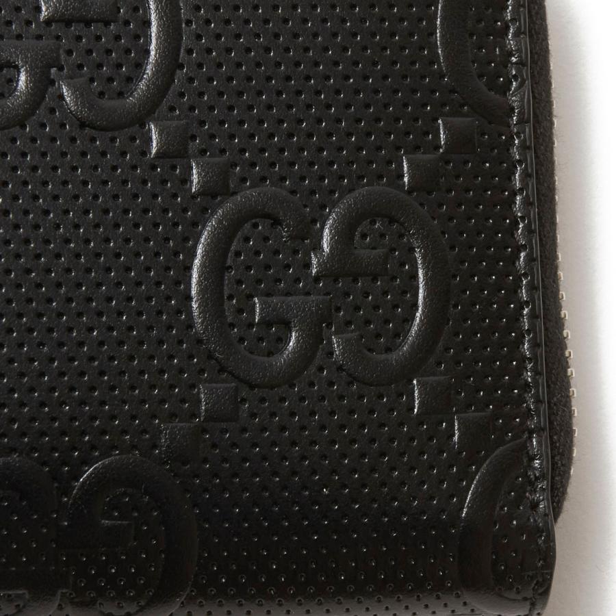 グッチ GUCCI ラウンドファスナー 財布 GG Emboss ブラック GUCCI グッチ ラウンドファスナー 財布 GG Emboss ブラック
