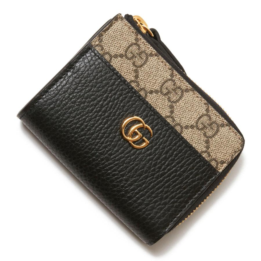 GUCCI（グッチ） ラウンドファスナー 財布 GG Marmont ブラック
