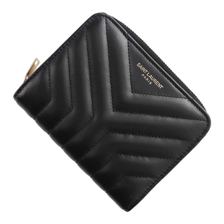 SAINT LAURENT サンローラン 2つ折り財布 小銭入れ付き JOAN ブラック