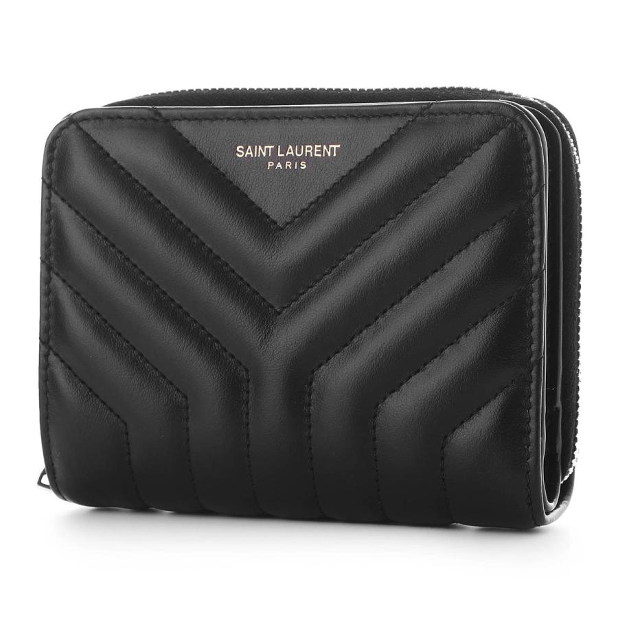 SAINT LAURENT サンローラン 2つ折り財布 小銭入れ付き JOAN ブラック