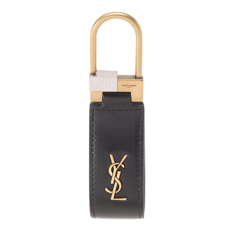 SAINT LAURENT サンローラン キーリング ブラック メンズ 668961-02g0w