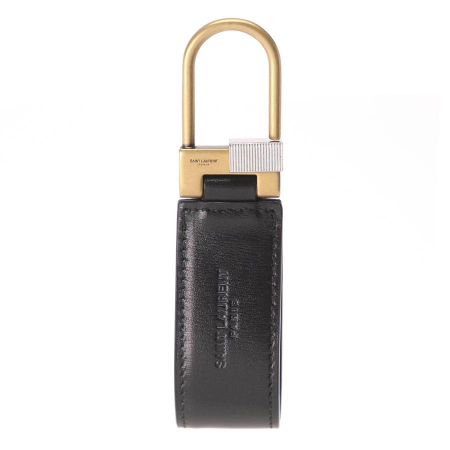 SAINT LAURENT サンローラン キーリング ブラック メンズ 668961-02g0w