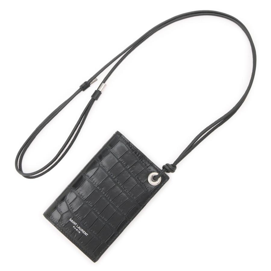 SAINT LAURENT サンローラン カードケース PARIS ブラック メンズ
