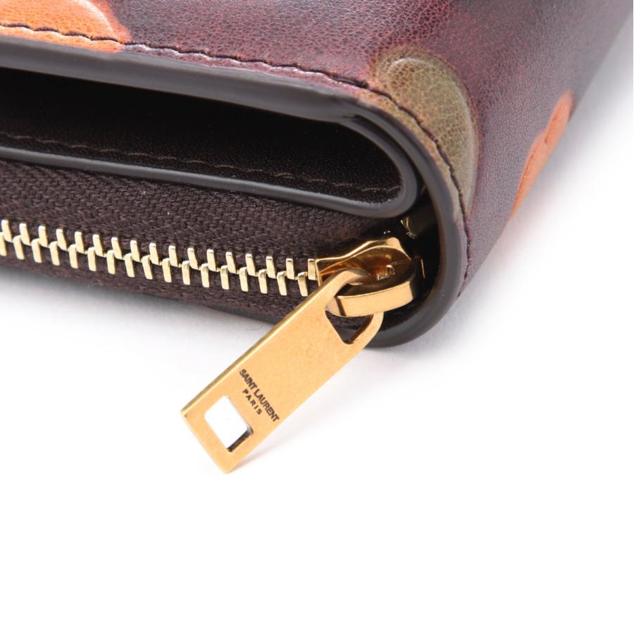 SAINT LAURENT サンローラン 2つ折り財布 小銭入れ付き ブラウン