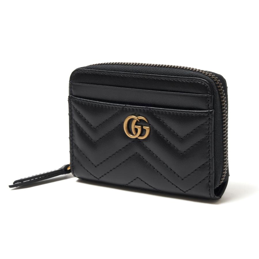 GUCCI グッチ カードケース 小銭入れ付き GG Marmont ブラック