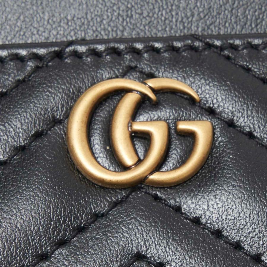 GUCCI（グッチ） カードケース 小銭入れ付き GG Marmont ブラック