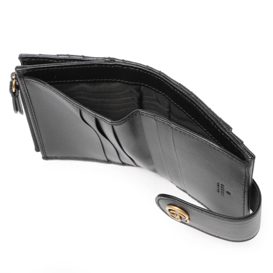 GUCCI（グッチ） GUCCI 2つ折り財布 小銭入れ付き GG MARMONT ブラック