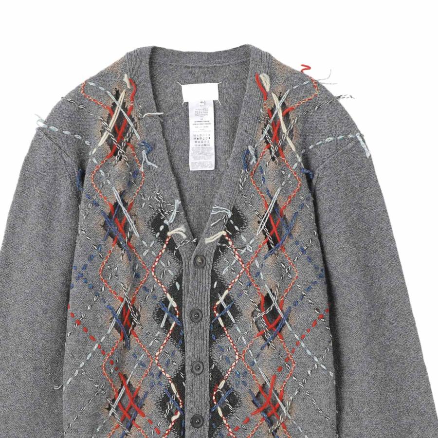 Maison Margiela メゾンマルジェラ Vネック カーディガン グレー Maison Margiela メゾンマルジェラ Vネック カーディガン グレー