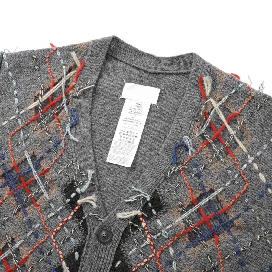 Maison Margiela メゾンマルジェラ Vネック カーディガン グレー Maison Margiela メゾンマルジェラ Vネック カーディガン グレー