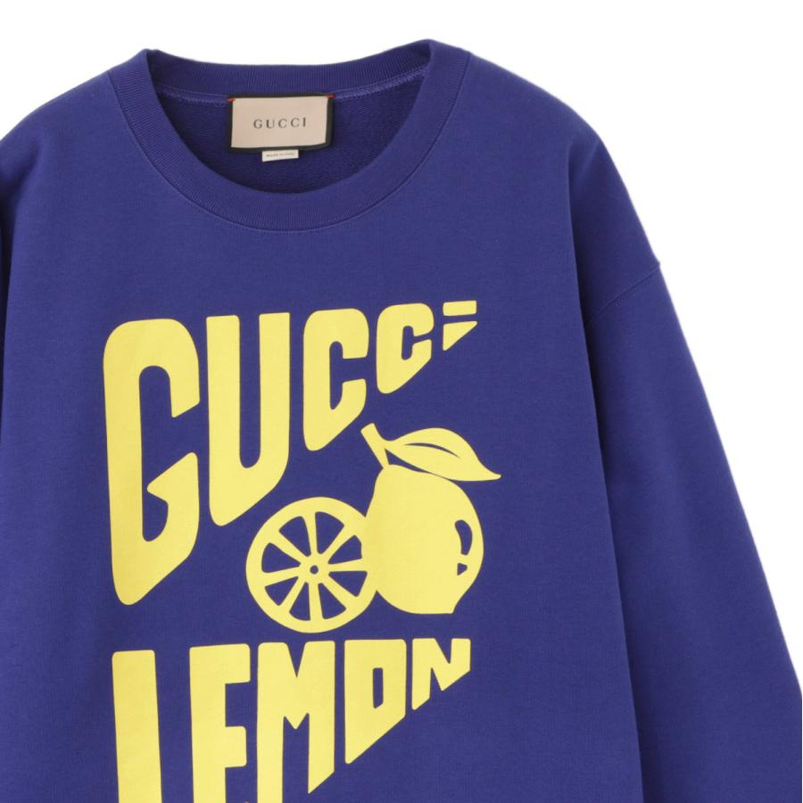 GUCCI（グッチ） スウェット GUCCI LEMON ブルー メンズ 681217-xjdv0