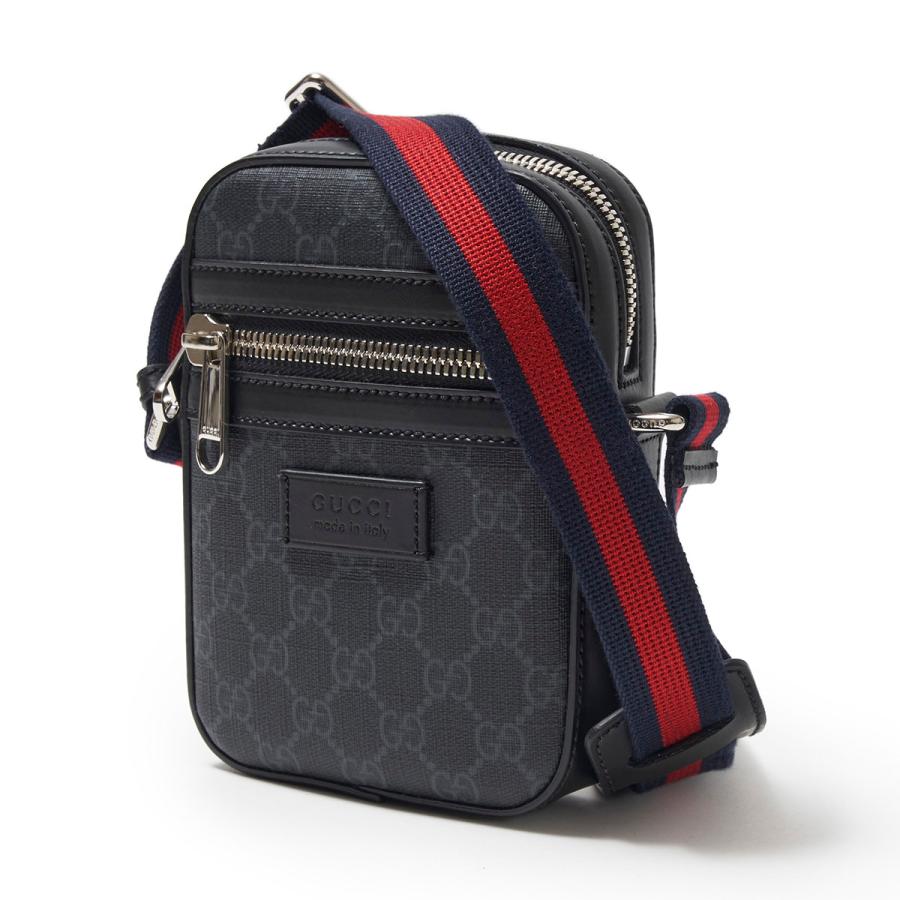 GUCCI（グッチ） クロスボディバッグ GG Supreme ブラック メンズ