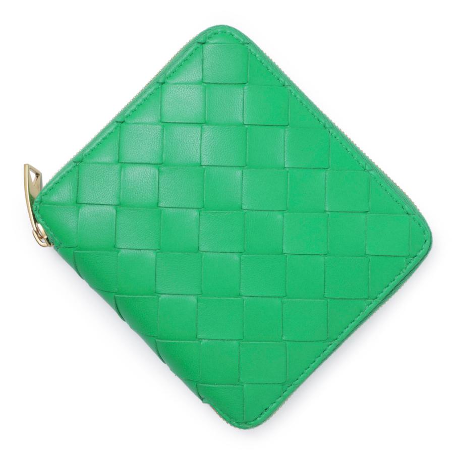 ⭐️ 美品 ボッテガ ヴェネタ イントレチャート 二つ折り財布 グリーン 鑑定済 BOTTEGA VENETA（ボッテガ・ヴェネタ） 二つ折り財布 マキシイントレ