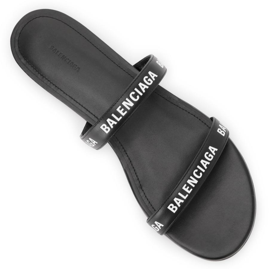 バレンシアガ BALENCIAGA フラットサンダル ROUND FLAT ブラック レディース 694999-wcae1-1090｜mb-y｜09