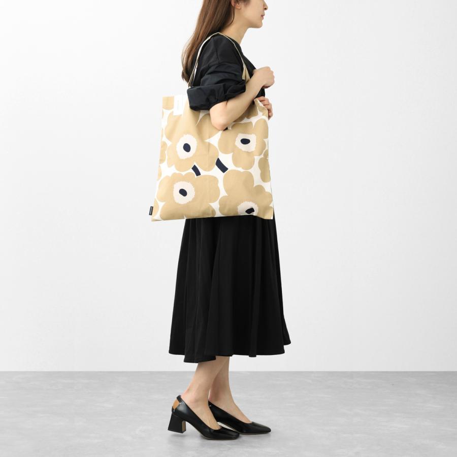 【美品】Marimekko Unikko トートバッグ ブラック ベージュ marimekko（マリメッコ） トートバッグ PIENI UNIKKO ピエニウニッコ