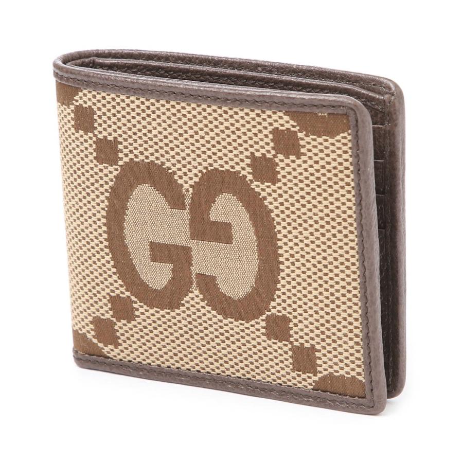 グッチ GUCCI 2つ折り財布 JUMBO GG CANVAS ブラウン メンズ 699308