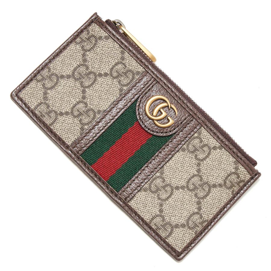 GUCCI グッチ カードケース 小銭入れ付き ベージュ メンズ