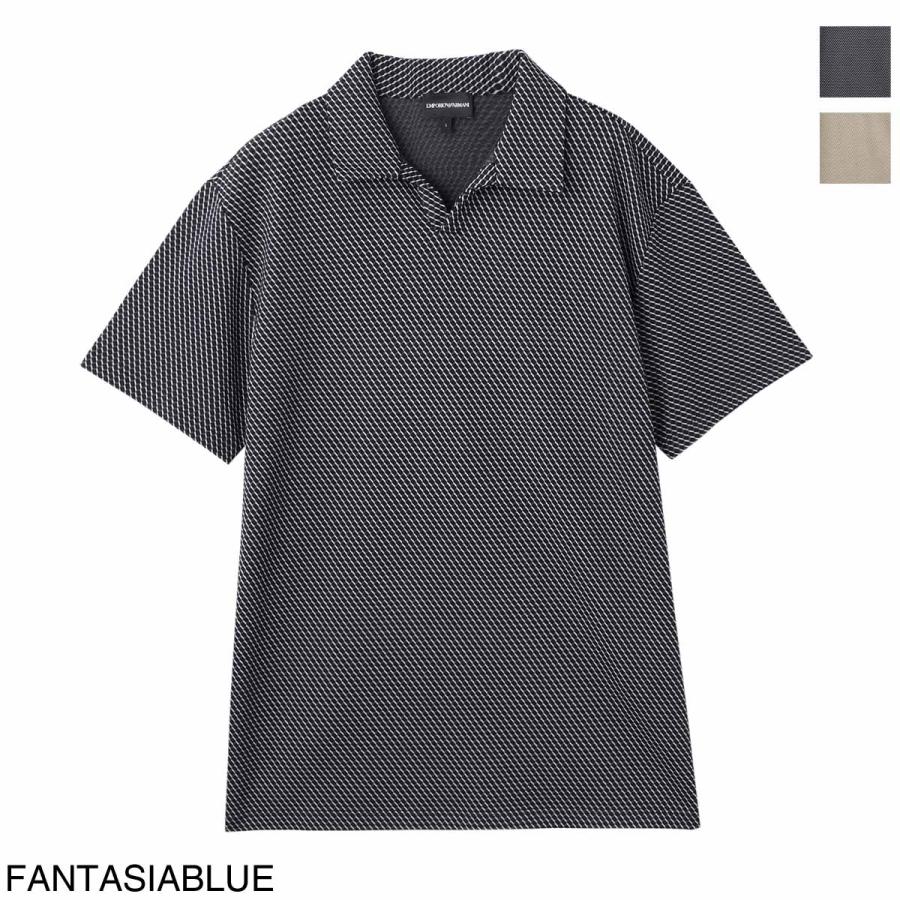 エンポリオアルマーニ ニットポロ 長袖 黒 50 L相当 EMPORIO ARMANI ポロシャツ 「エンポリオ アルマーニ」ポロシャツ