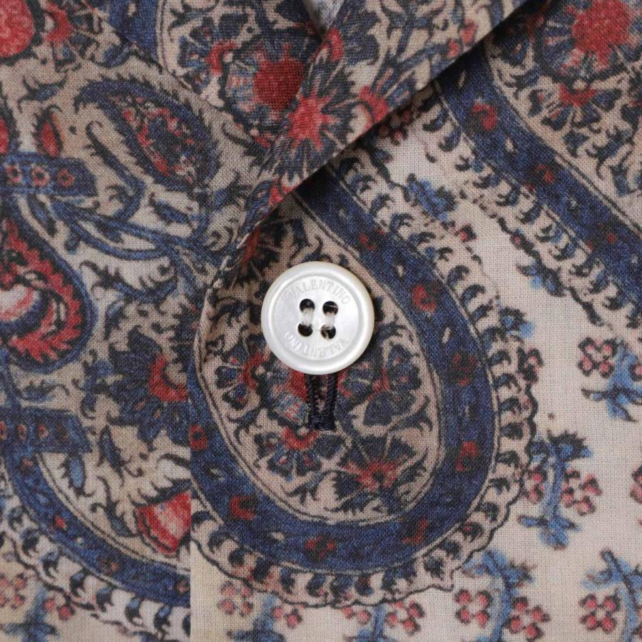 ヴァレンティノガラヴァーニ VALENTINO GARAVANI 半袖シャツ BOWLING SHIRT IN COTTON MUSLIN WITH VOYAGE IMAGINA 半袖オープンカラーシャツの画像