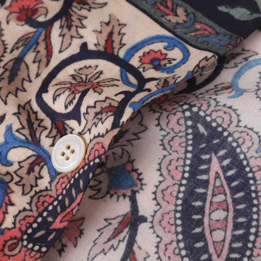 ヴァレンティノガラヴァーニ VALENTINO GARAVANI 半袖シャツ BOWLING SHIRT IN COTTON MUSLIN WITH VOYAGE IMAGINA 半袖オープンカラーシャツの画像