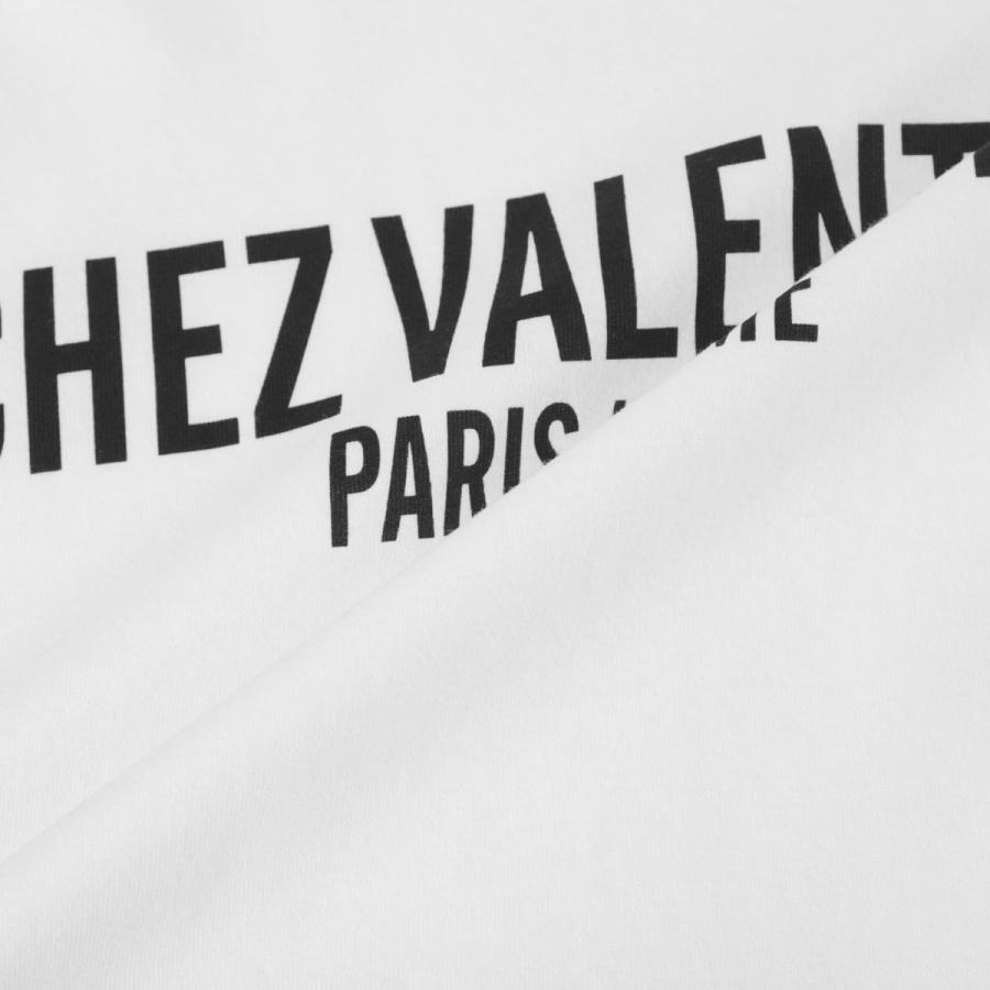 ヴァレンティノガラヴァーニ VALENTINO GARAVANI クルーネックTシャツ COTTON T-SHIRT WITH CHEZ VALENTINO PRINT ホワイト メンズ 6v3mg16papg-a03の画像