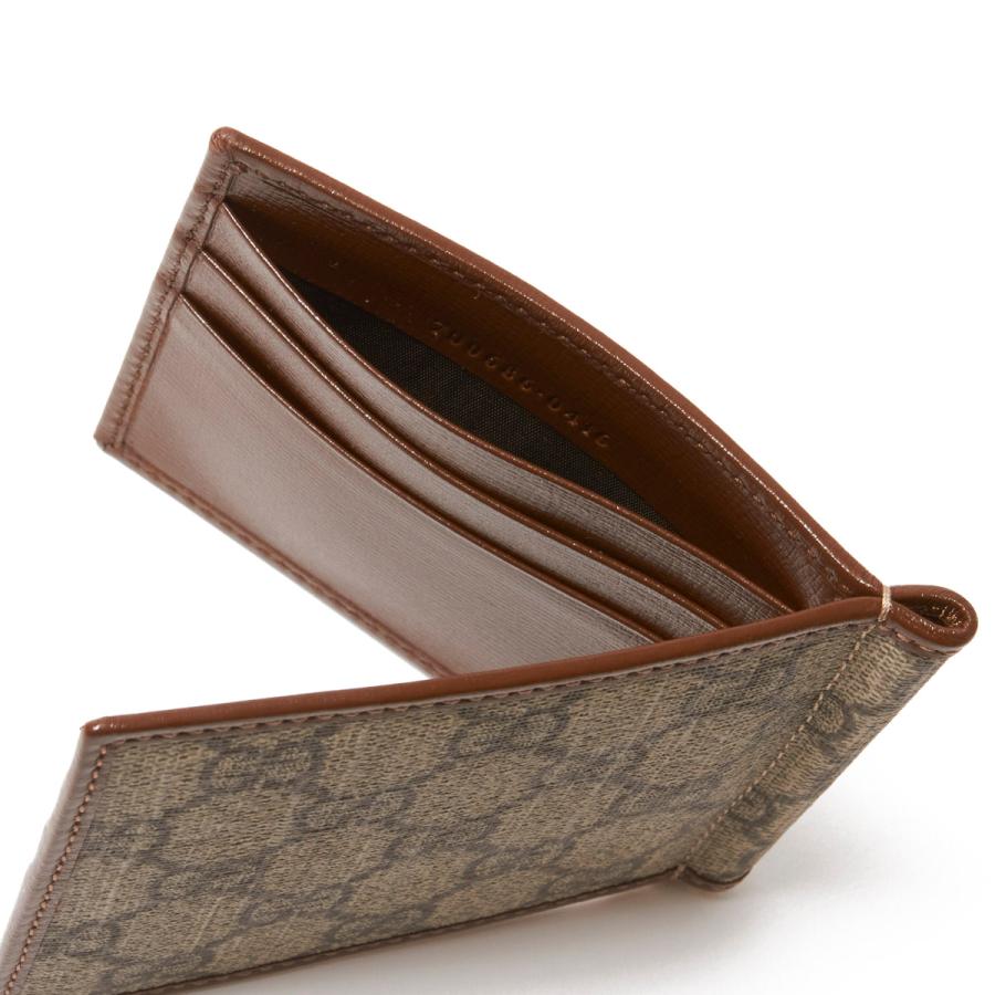 GUCCI マネークリップ GG柄 レザー ブラウン　グッチ GUCCI（グッチ） マネークリップ ARIA GG Marmont ベージュ メンズ