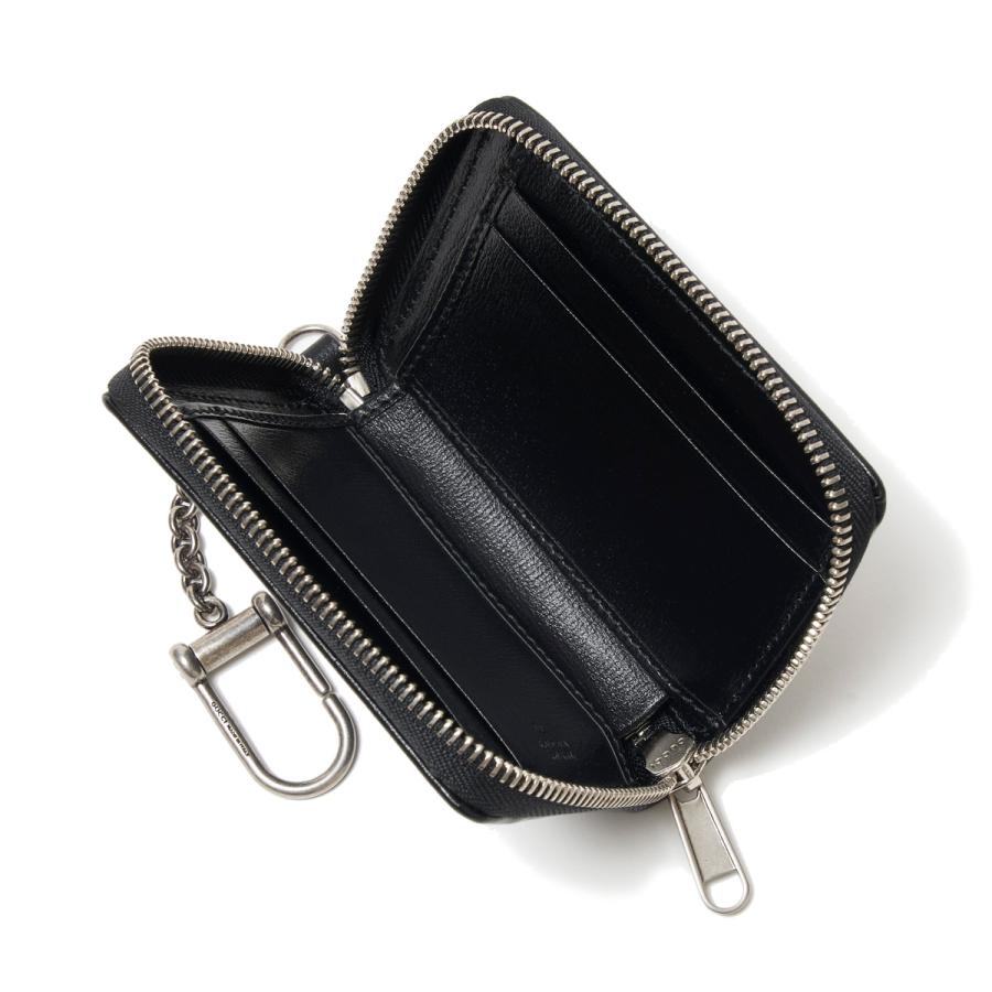 【激レア 美品】グッチ　ジッピーウォレット　ロゴプリント　レザー　ブラック GUCCI グッチ キーフック付き ジップウォレット ブラック メンズ