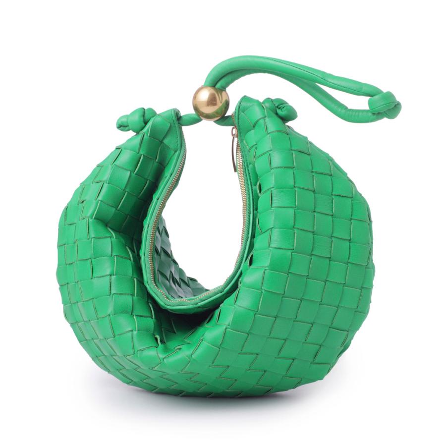 BOTTEGA VENETA（ボッテガ・ヴェネタ） ハンドバッグ 2WAY MEDIUM TURN POUCH ショルダーバッグ グリーン ...