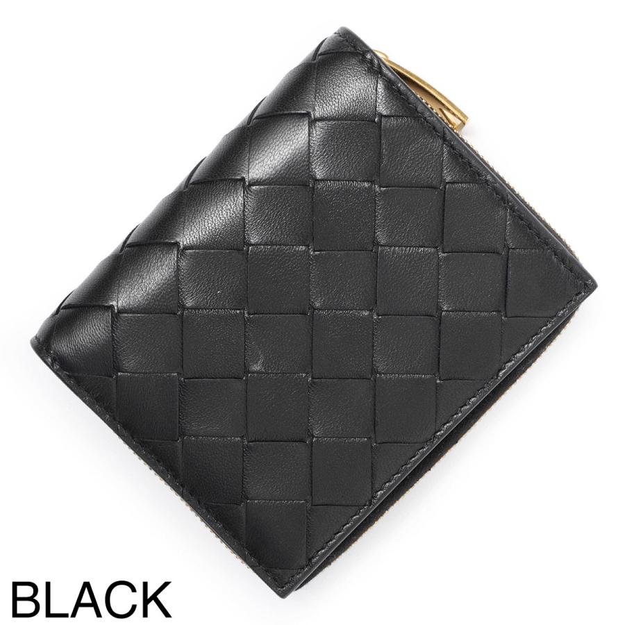ボッテガ・ヴェネタ 二つ折り財布 黒 BOTTEGA VENETA（ボッテガ・ヴェネタ） BOTTEGA VENETA 2つ折り財布
