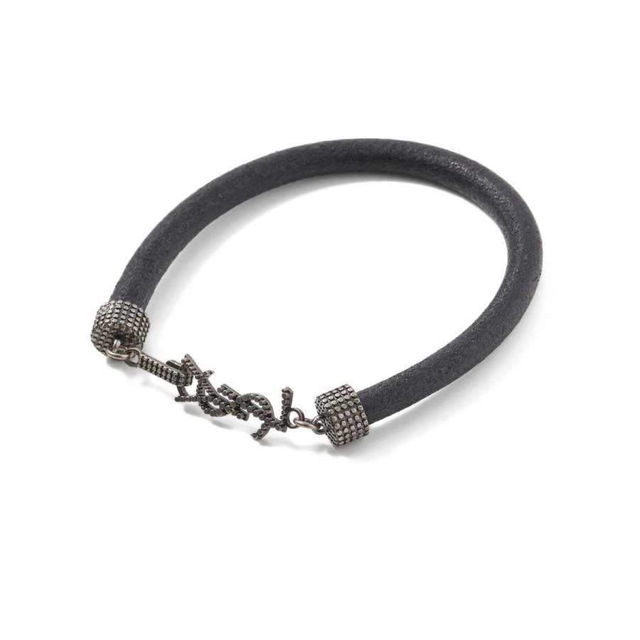 SAINT LAURENT サンローラン レザーブレスレット OPIUM ブラック